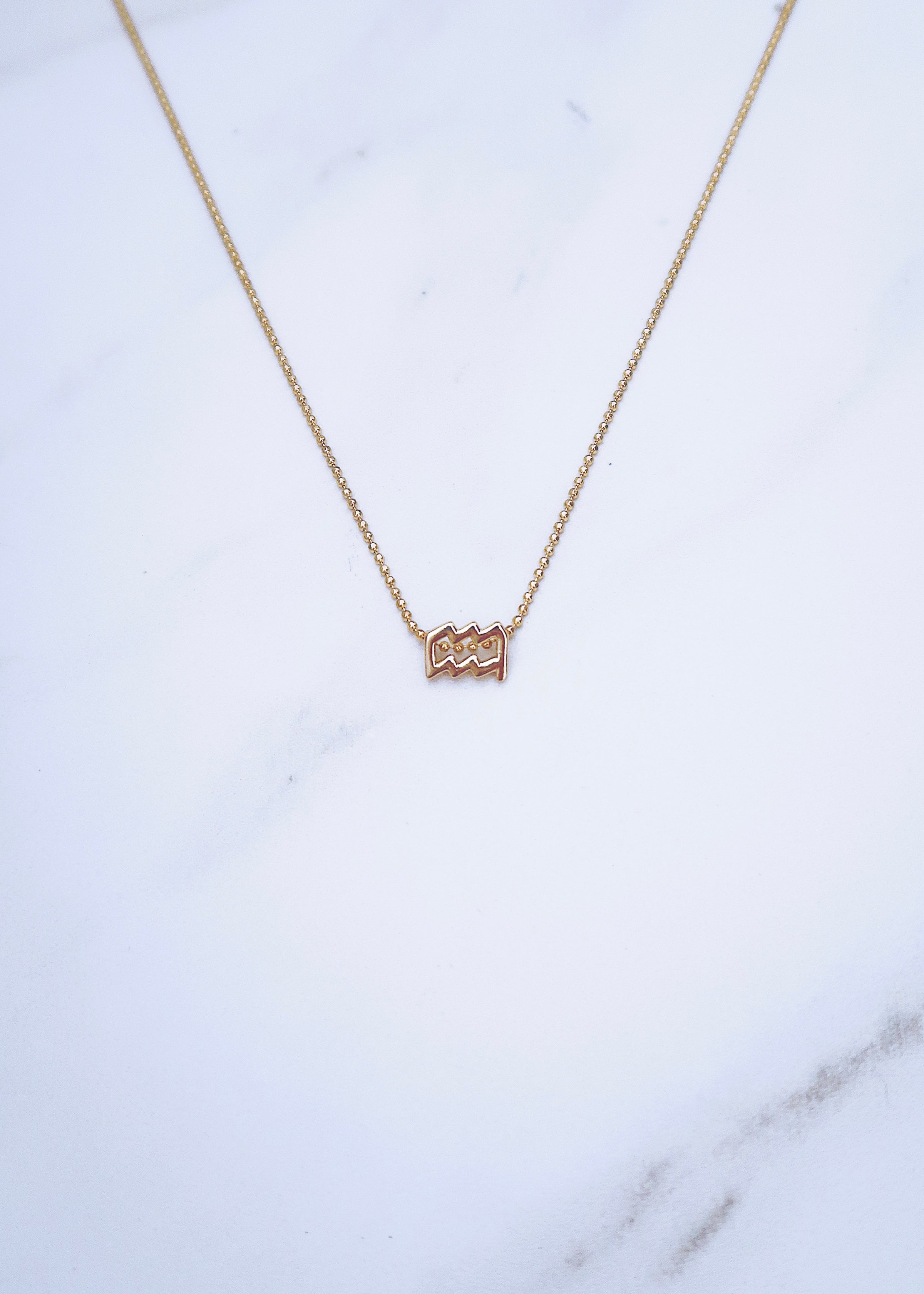 Aquarius Zodiac Necklace