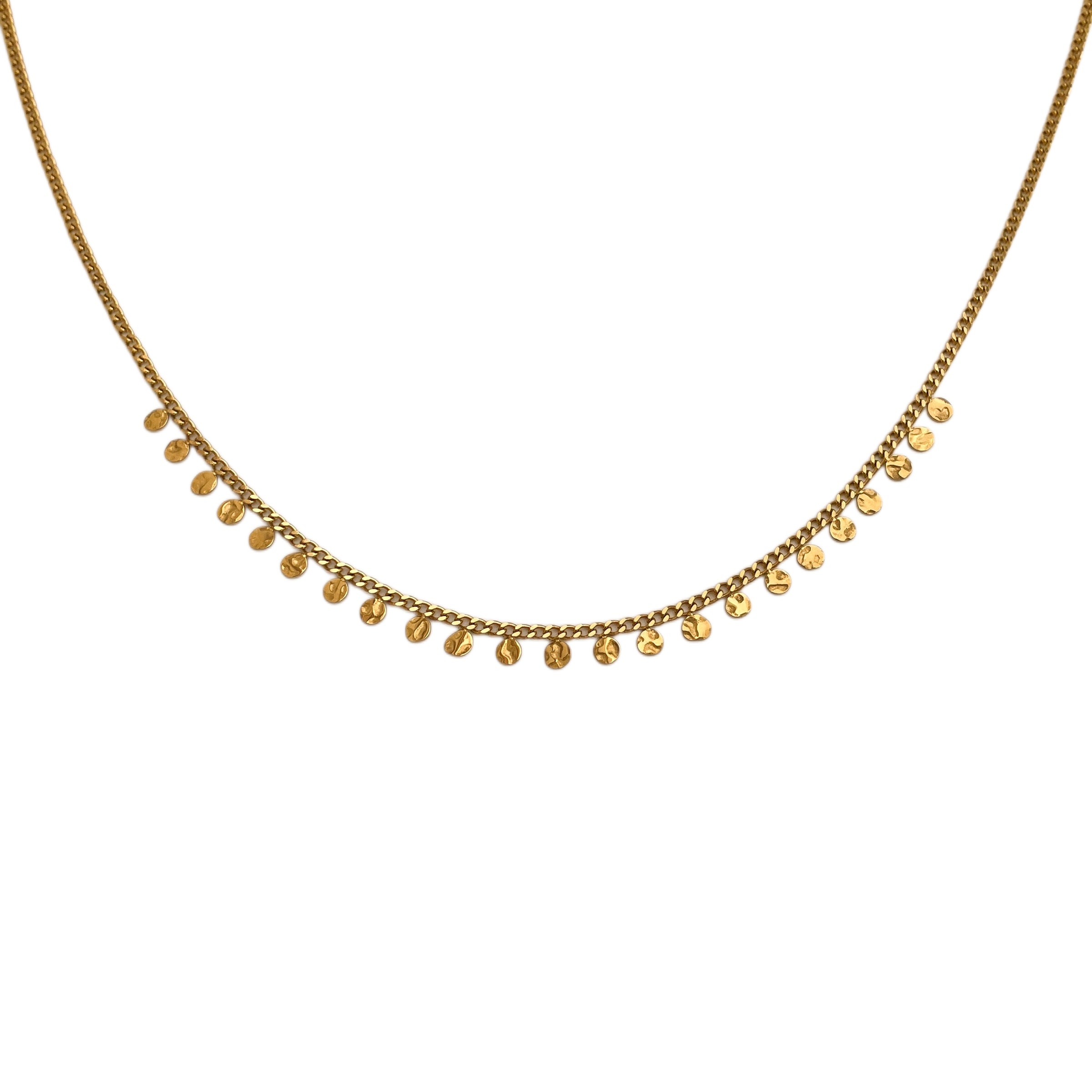 Hammered Disc Necklace