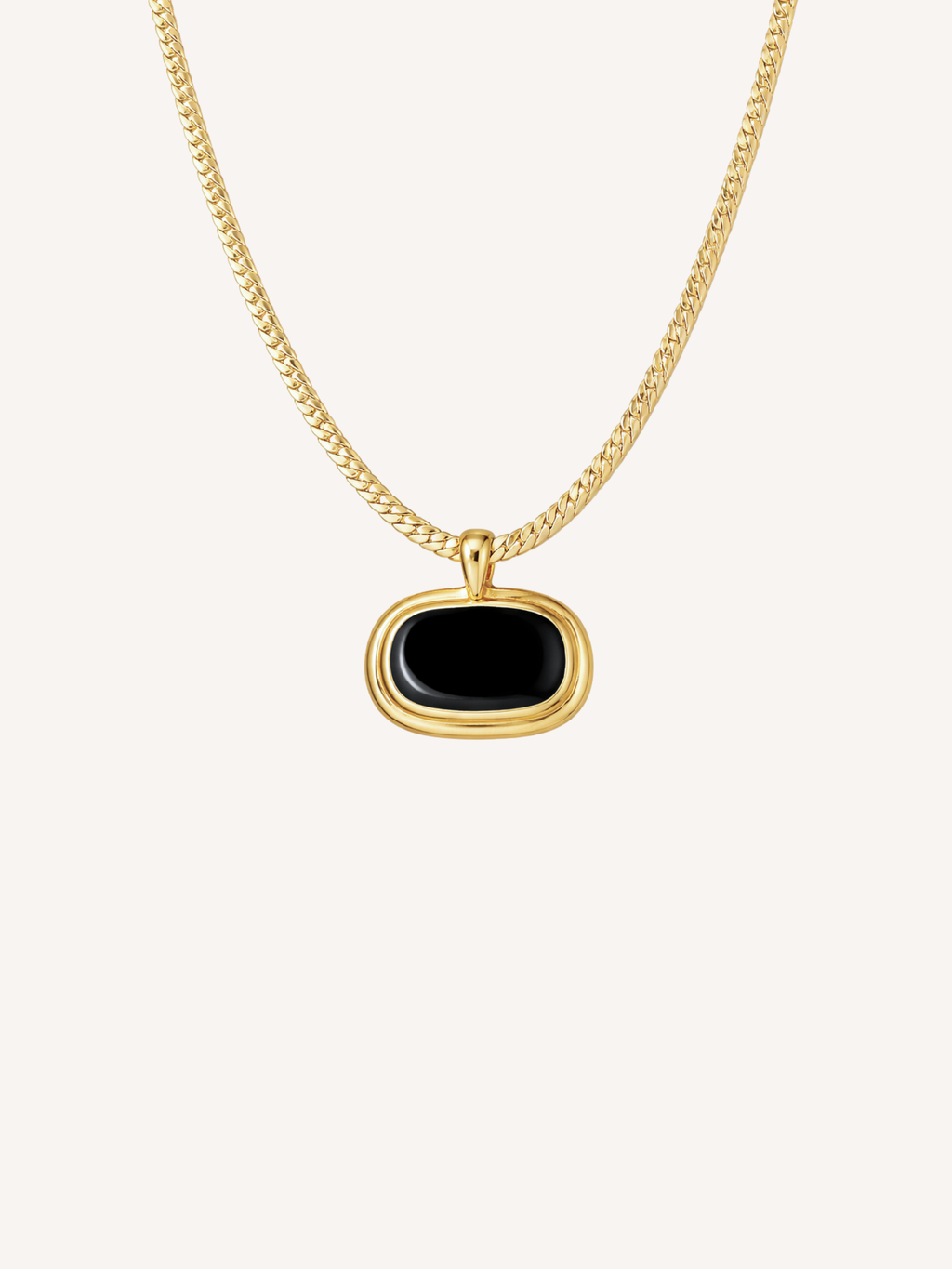 Gold Onyx Pendant Necklace | Genesis Necklace – Ten Wilde