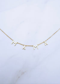 Gold Spaced Letter Necklace