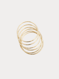gold stacking bangle bracelets set of six waterproof stainless steel tarnish free thin polished bangles