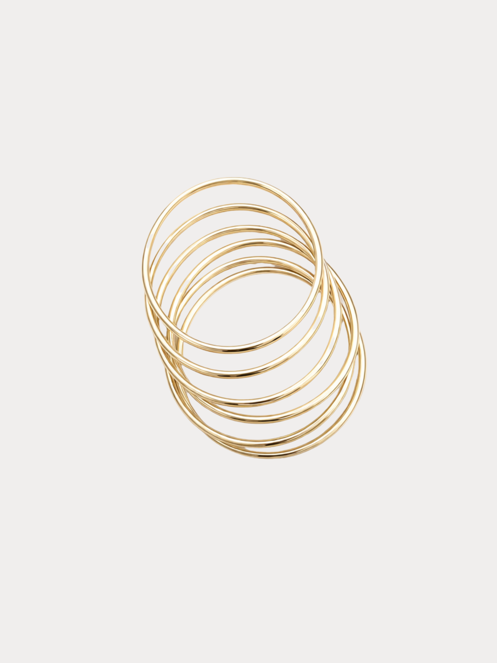 gold stacking bangle bracelets set of six waterproof stainless steel tarnish free thin polished bangles