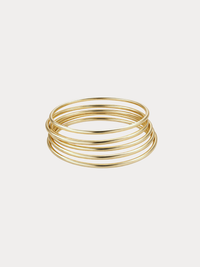 6 stack gold bangle bracelets waterproof thin stacking bangles tarnish free stainless steel