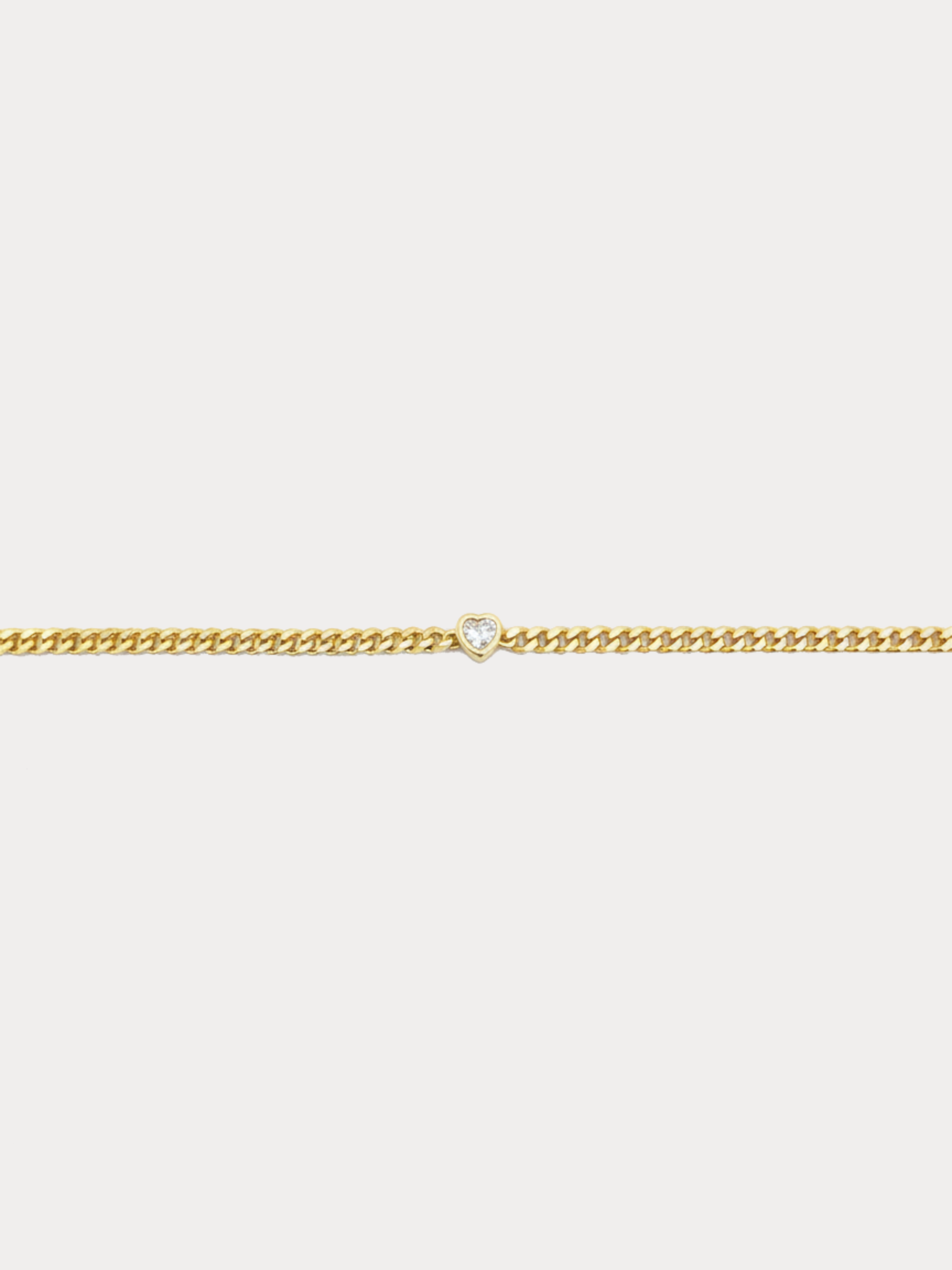 Diamond Heart Bezel Bracelet