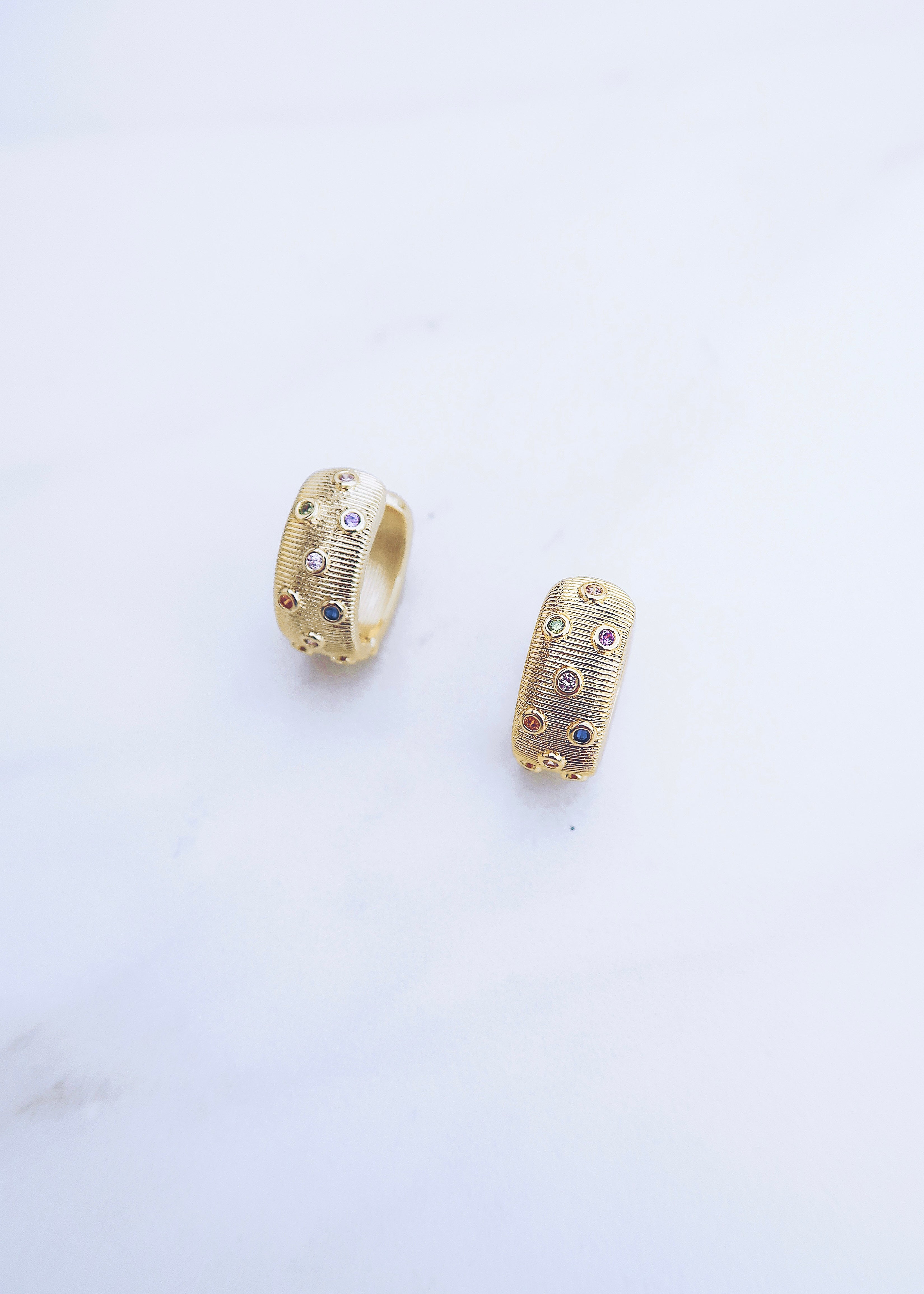 Stella Ridged Hoops – Ten Wilde