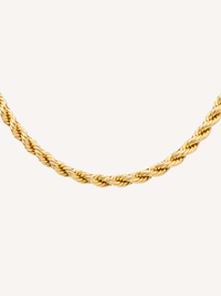 6mm gold rope chain necklace chunky twisted chain 14k gold minimalist jewelry