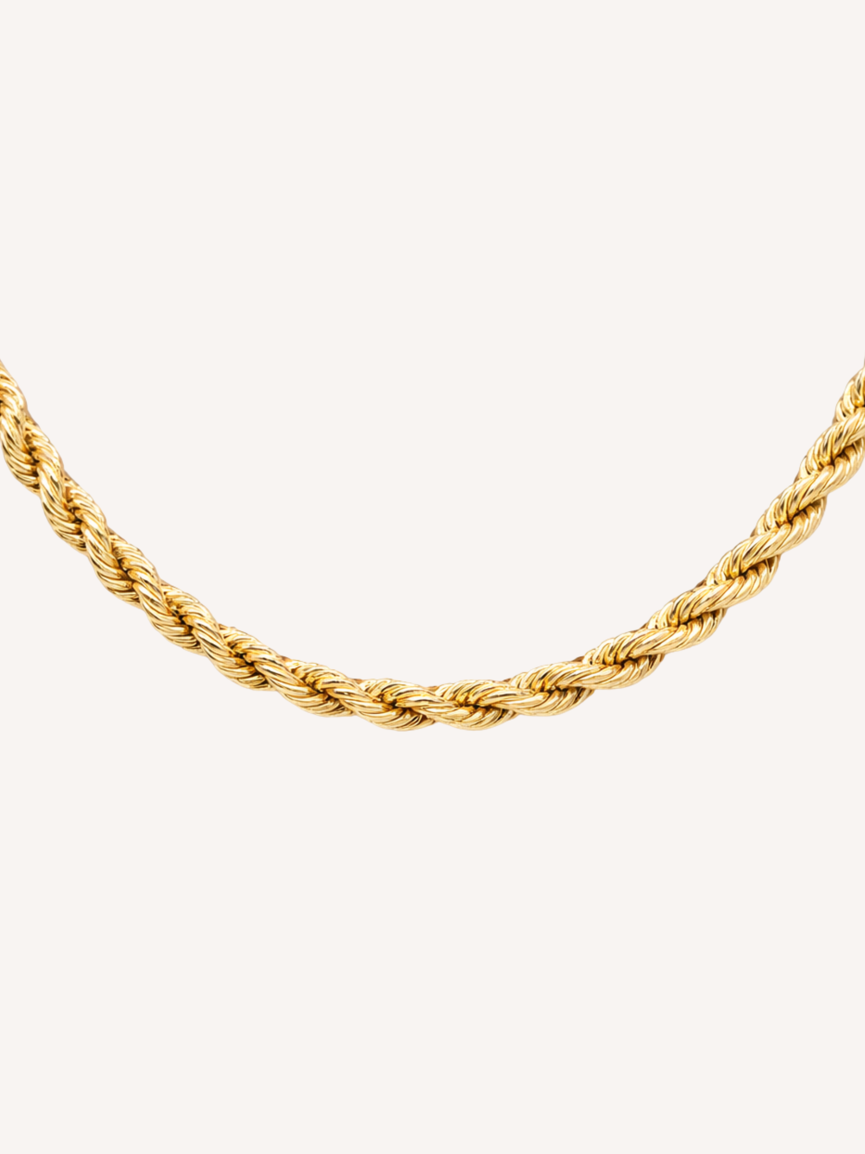 6mm gold rope chain necklace chunky twisted chain 14k gold minimalist jewelry
