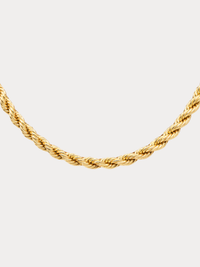 6mm gold rope chain necklace chunky twisted chain 14k gold minimalist jewelry