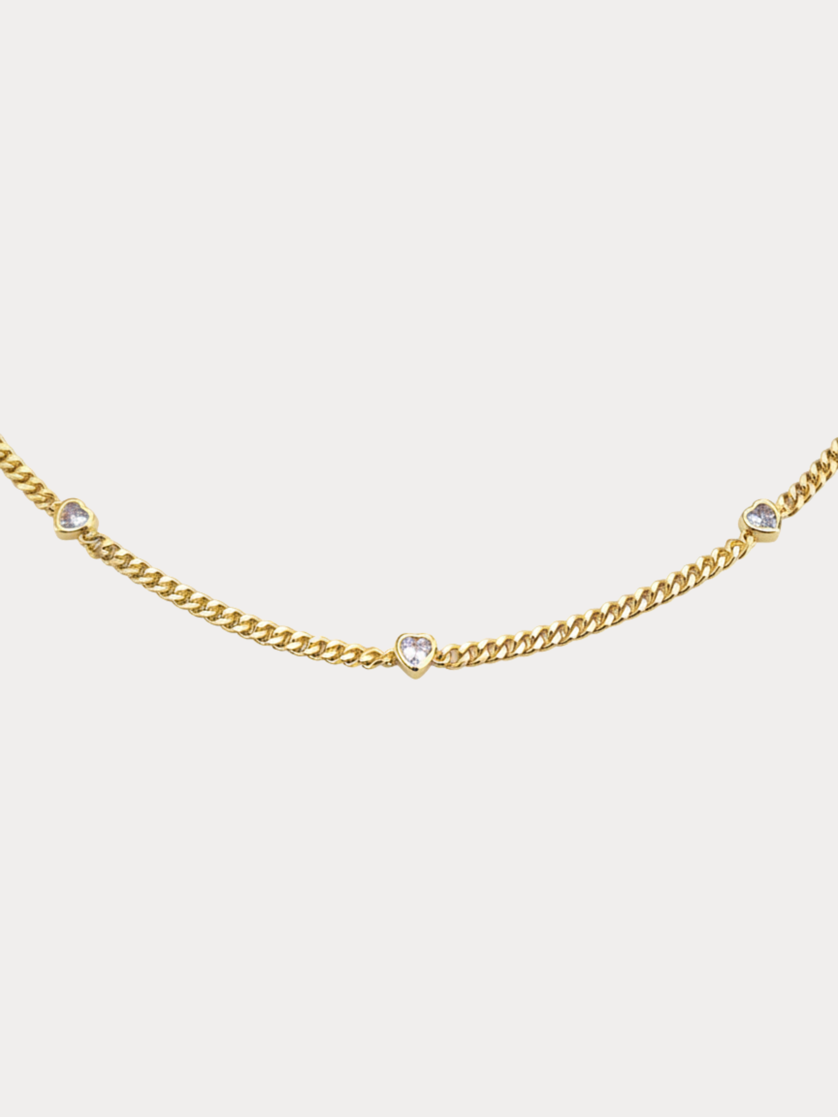 Diamond Heart Bezel Necklace