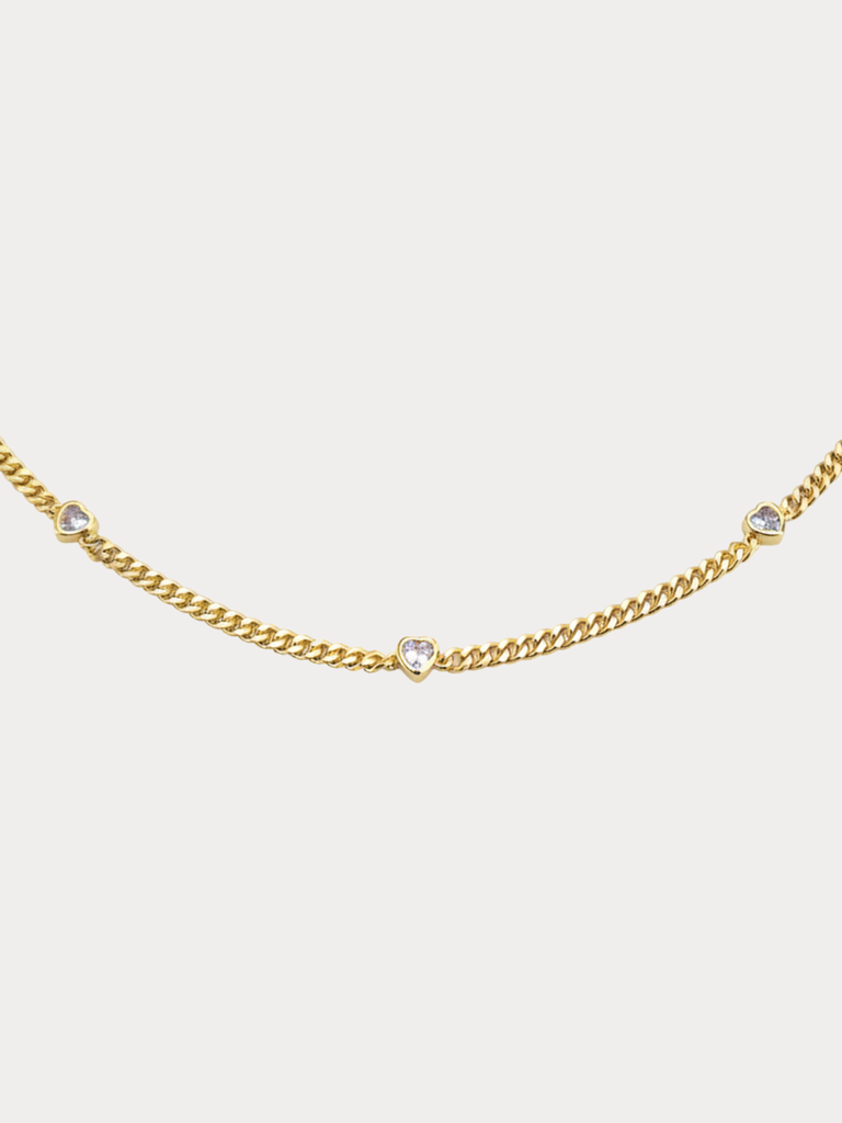 Diamond Heart Bezel Necklace
