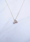 Pave Bubble Letter Necklace