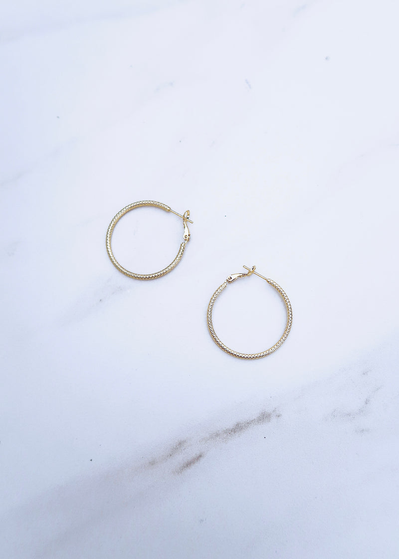 Classic Textured Hoops