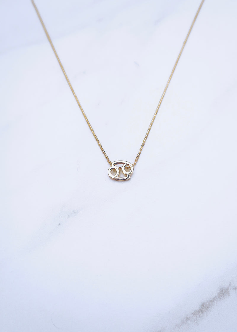 Circle Rope Cancer Zodiac Necklace in Sterling Silver | Gold Boutique