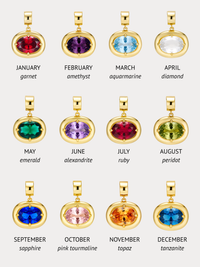Bezel Birthstone Necklace