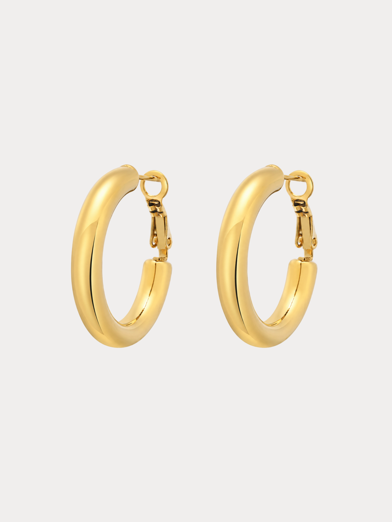 18k Celine Hoops