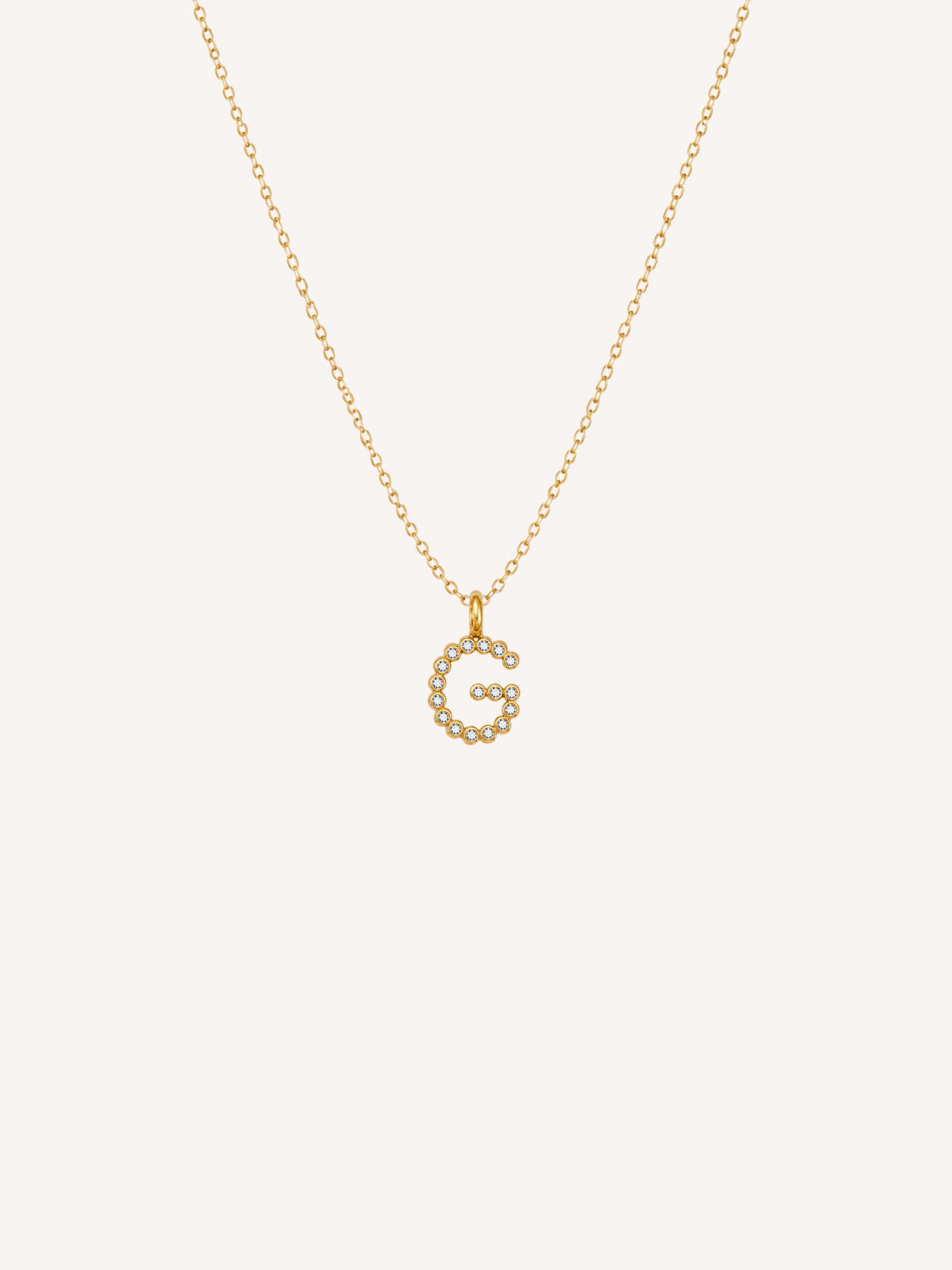 Crystal Initial Necklace
