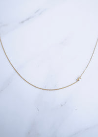 Bubble Sideways Initial Necklace