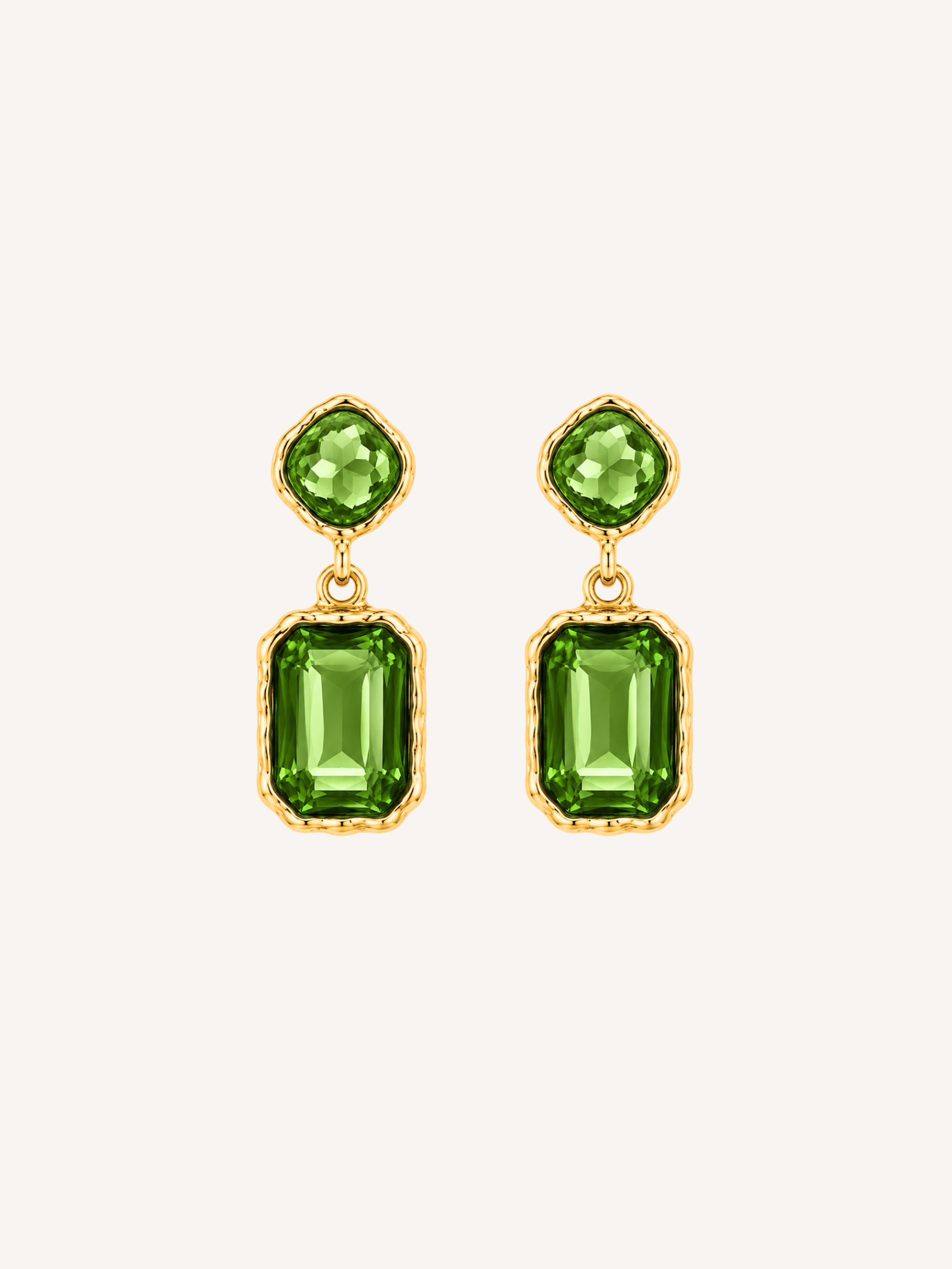 Green Dangle Earrings