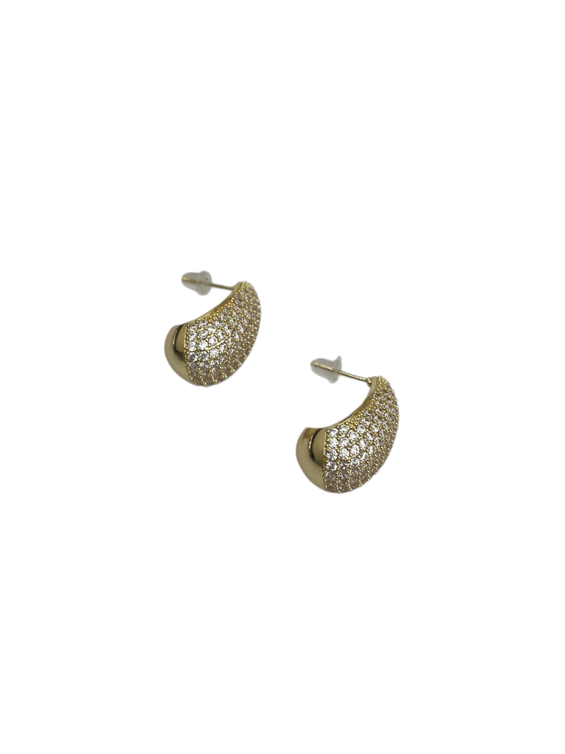 Pave Teardrop Studs