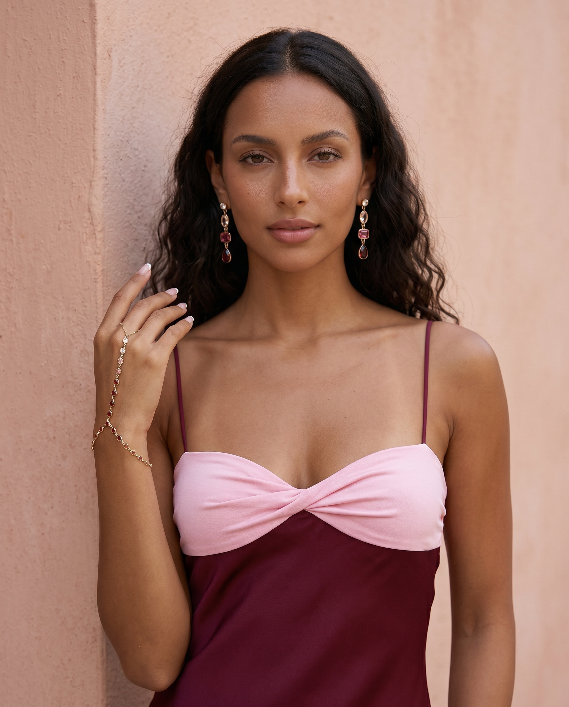 Fuchsia Ombre Dangle Earrings