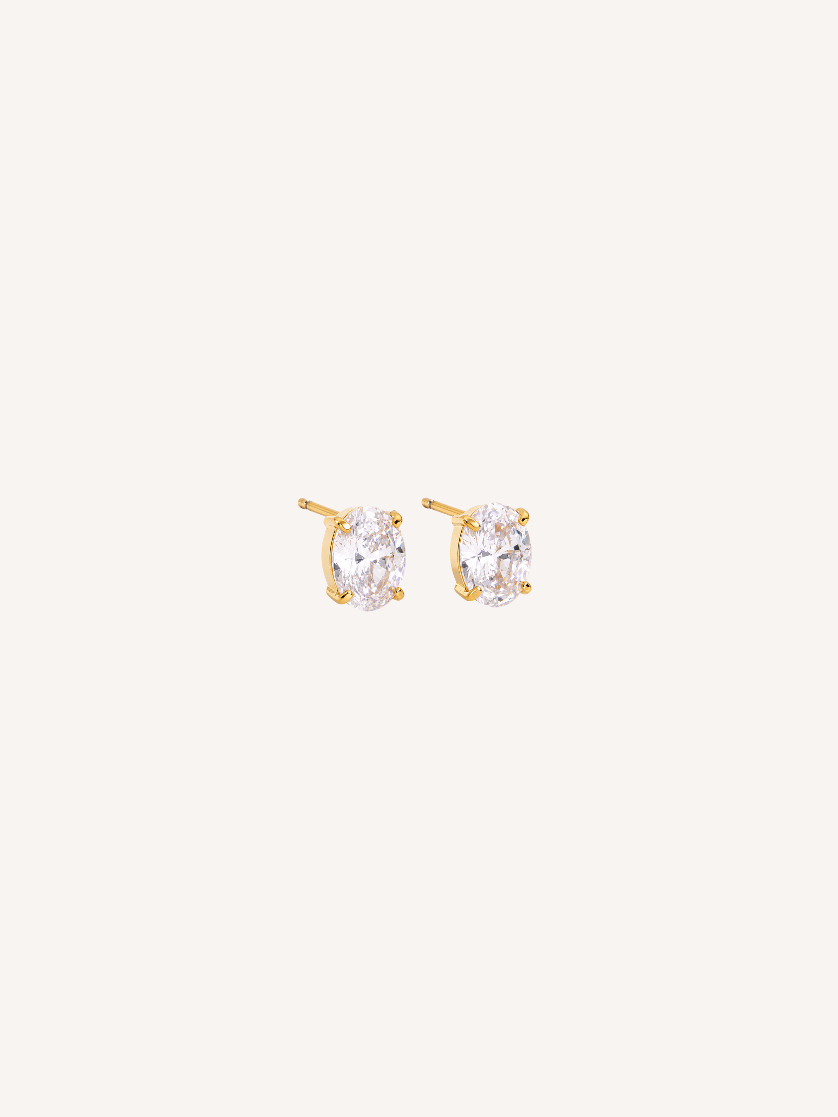 Oval CZ Studs