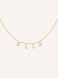 Pave Spaced Letter Necklace
