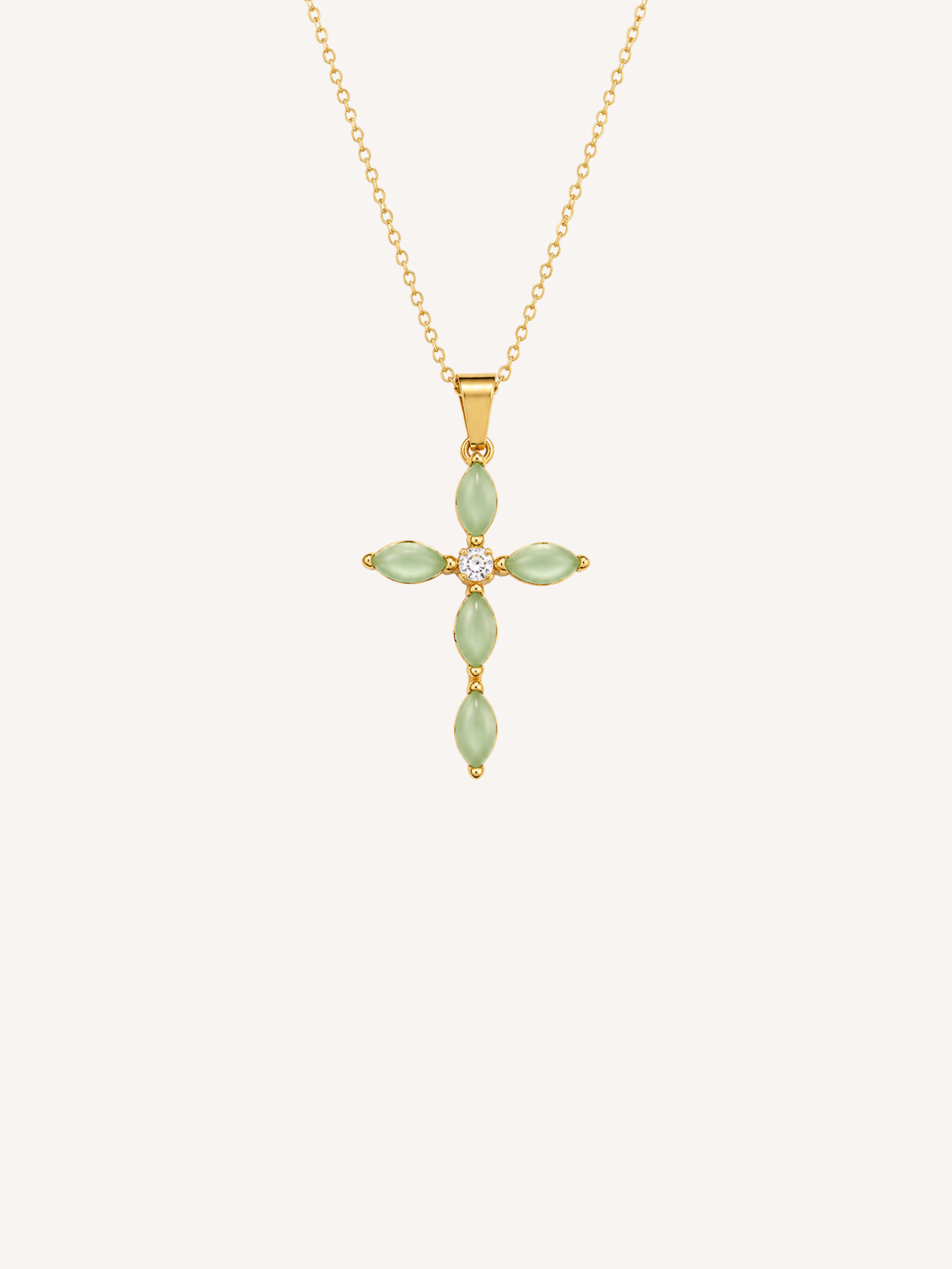 Green Cross Necklace