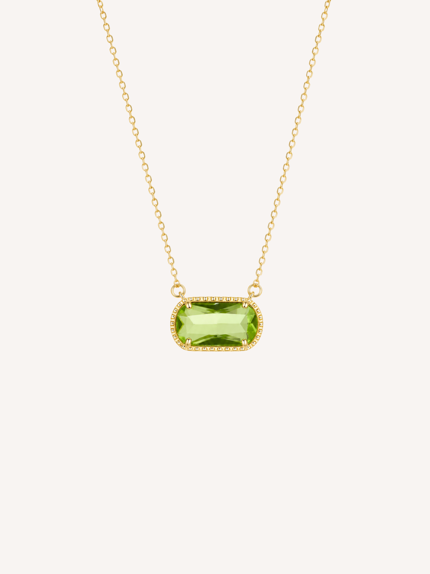 Peridot Bezel Necklace