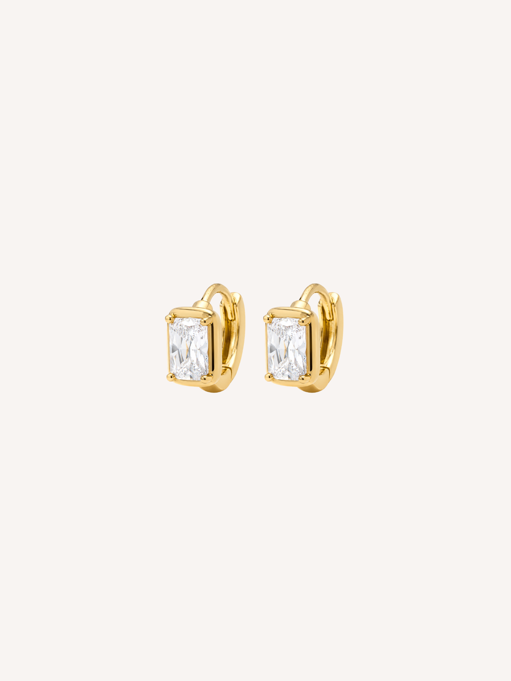 Square CZ Huggies