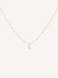 Tiny Crystal Initial Necklace