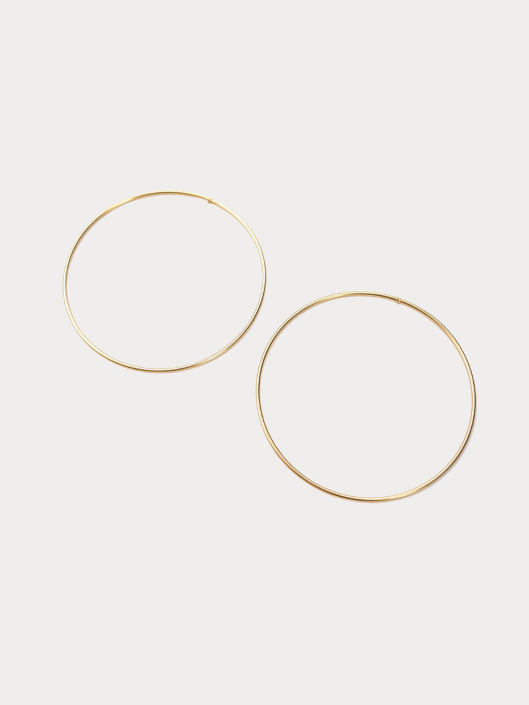 18k Gold Endless Hoops