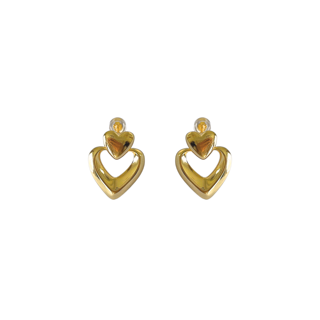 Gold Heart Earrings