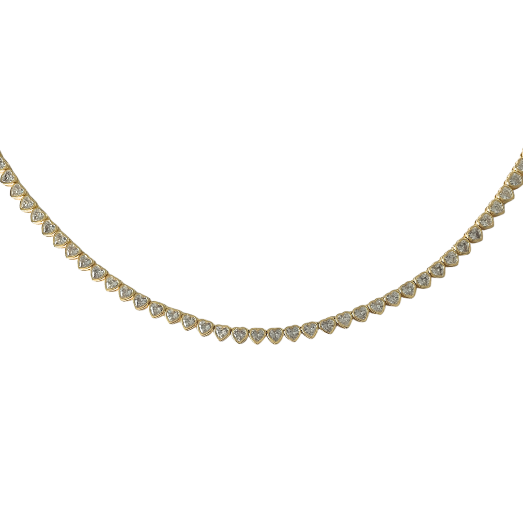 Heart Tennis Necklace