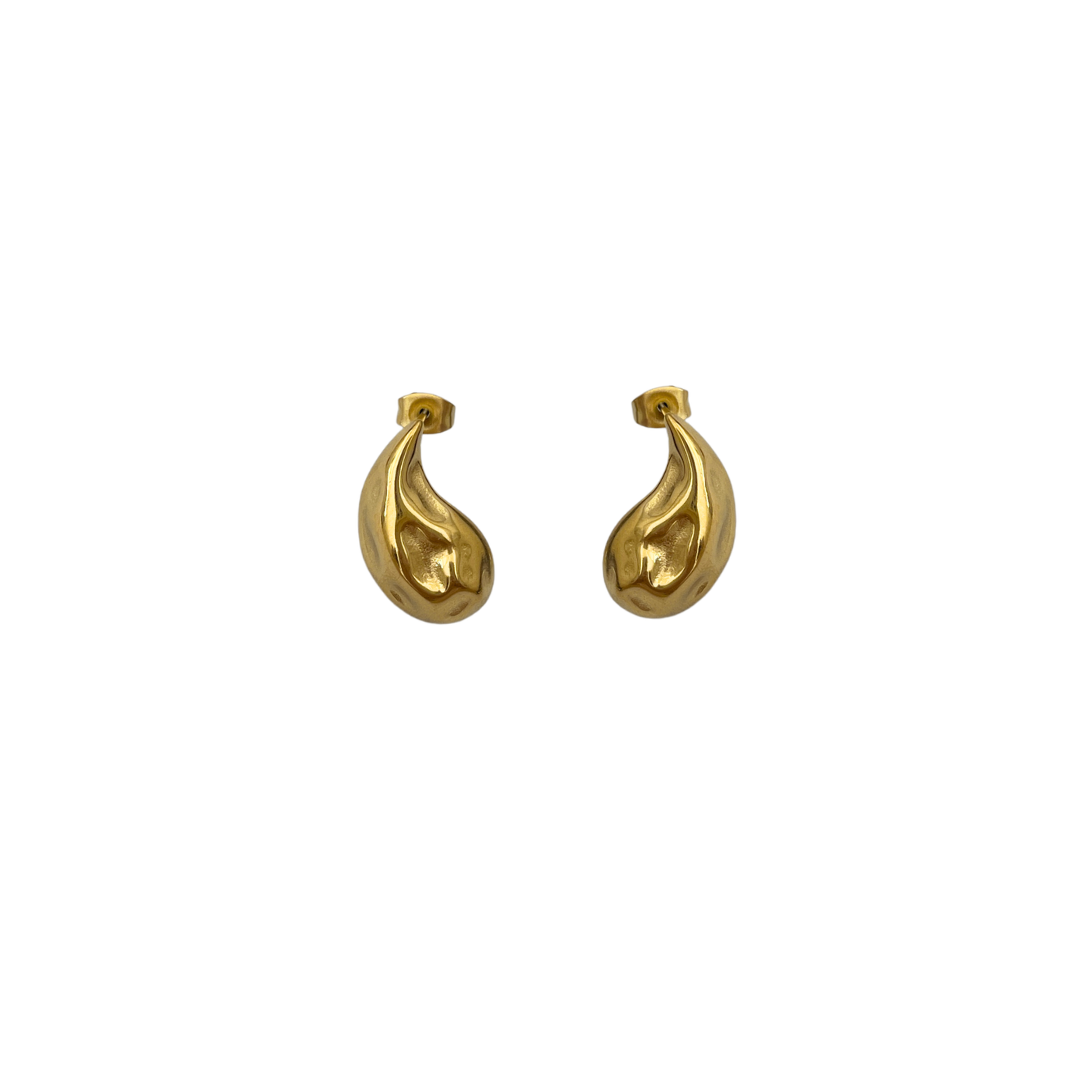 Mini Molten Teardrop Studs