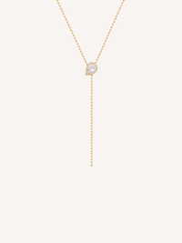 Pave Pear Lariat