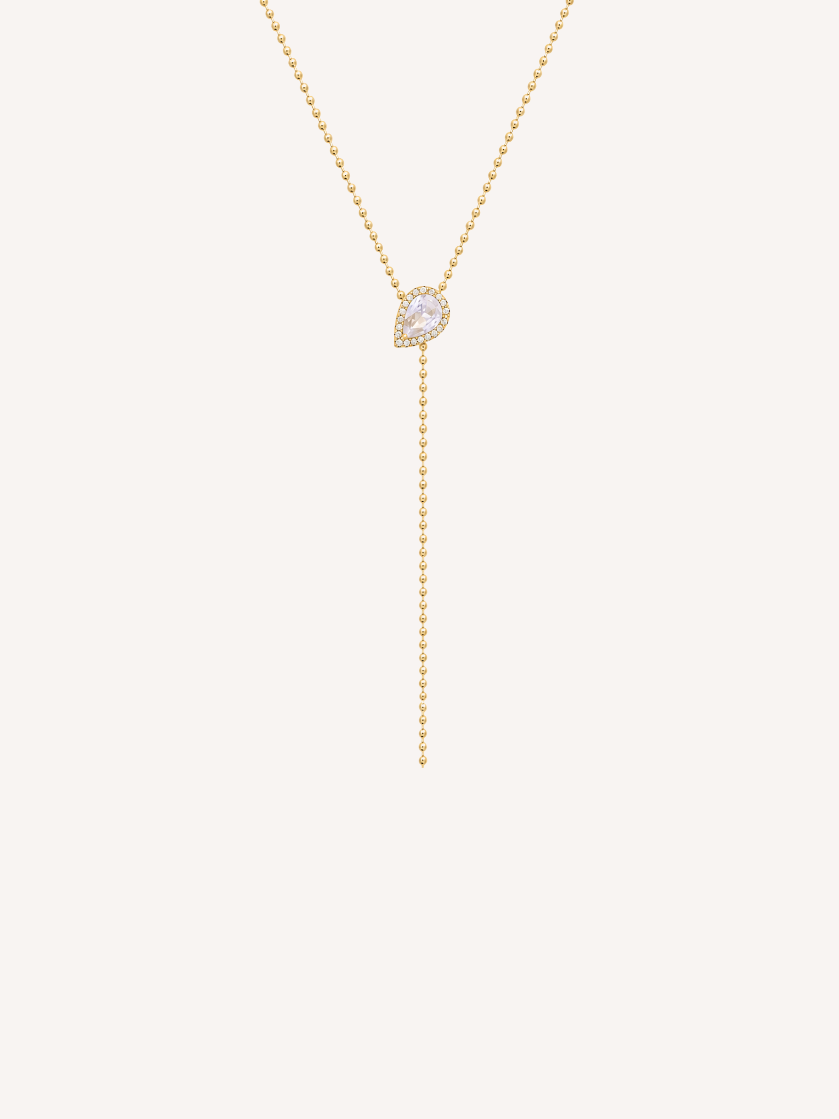 Teardrop Pave Lariat