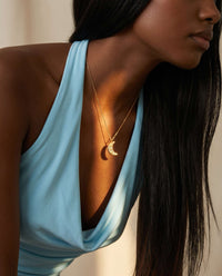 Aquarius Crescent Moon Necklace
