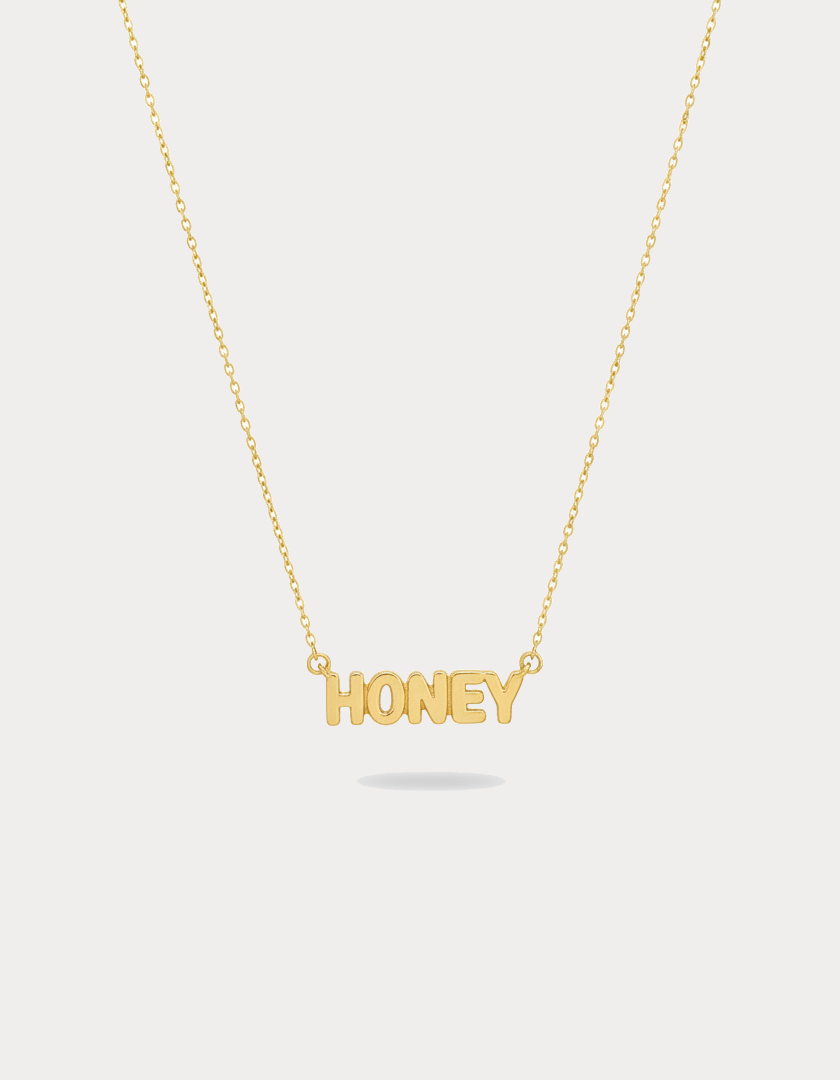 Bubble Nameplate Necklace