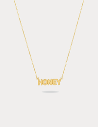 Bubble Nameplate Necklace