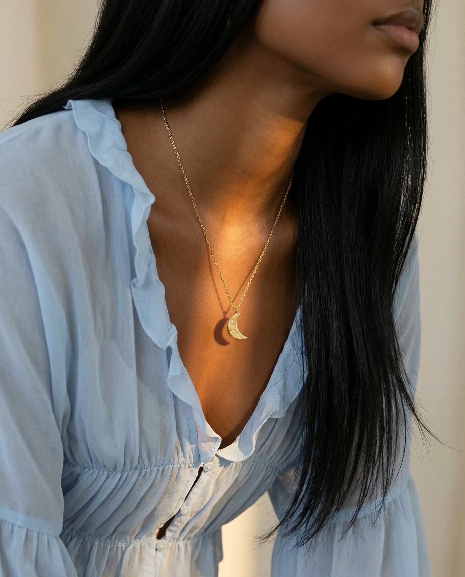 Cancer Crescent Moon Necklace