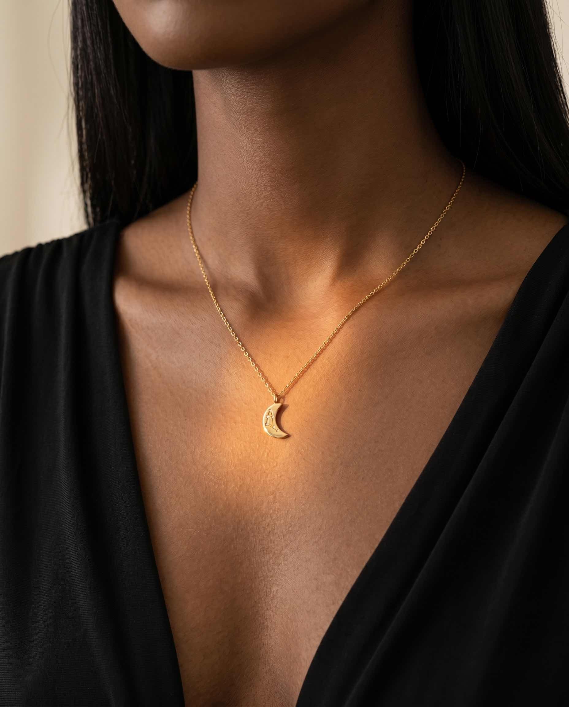 Capricorn Crescent Moon Necklace