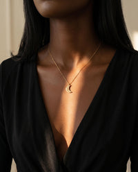 Capricorn Crescent Moon Necklace