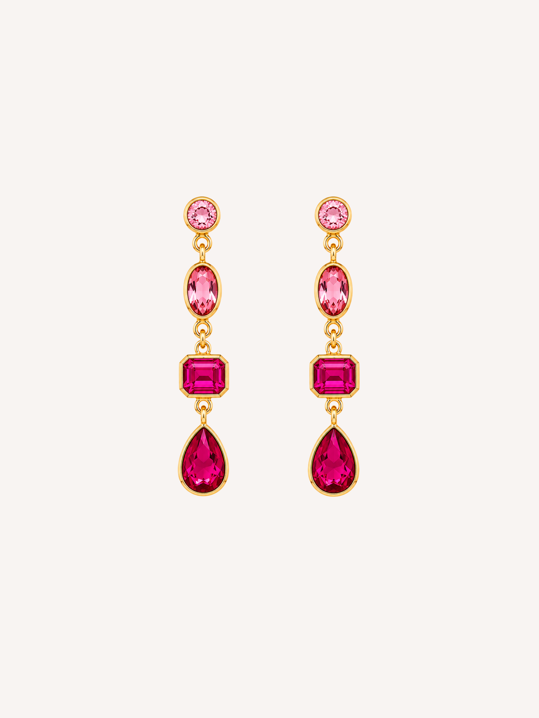 Fuchsia Ombre Dangle Earrings