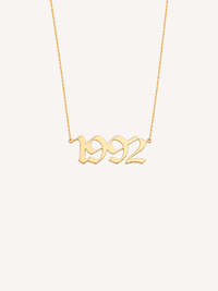 Old English Birthdate Necklace