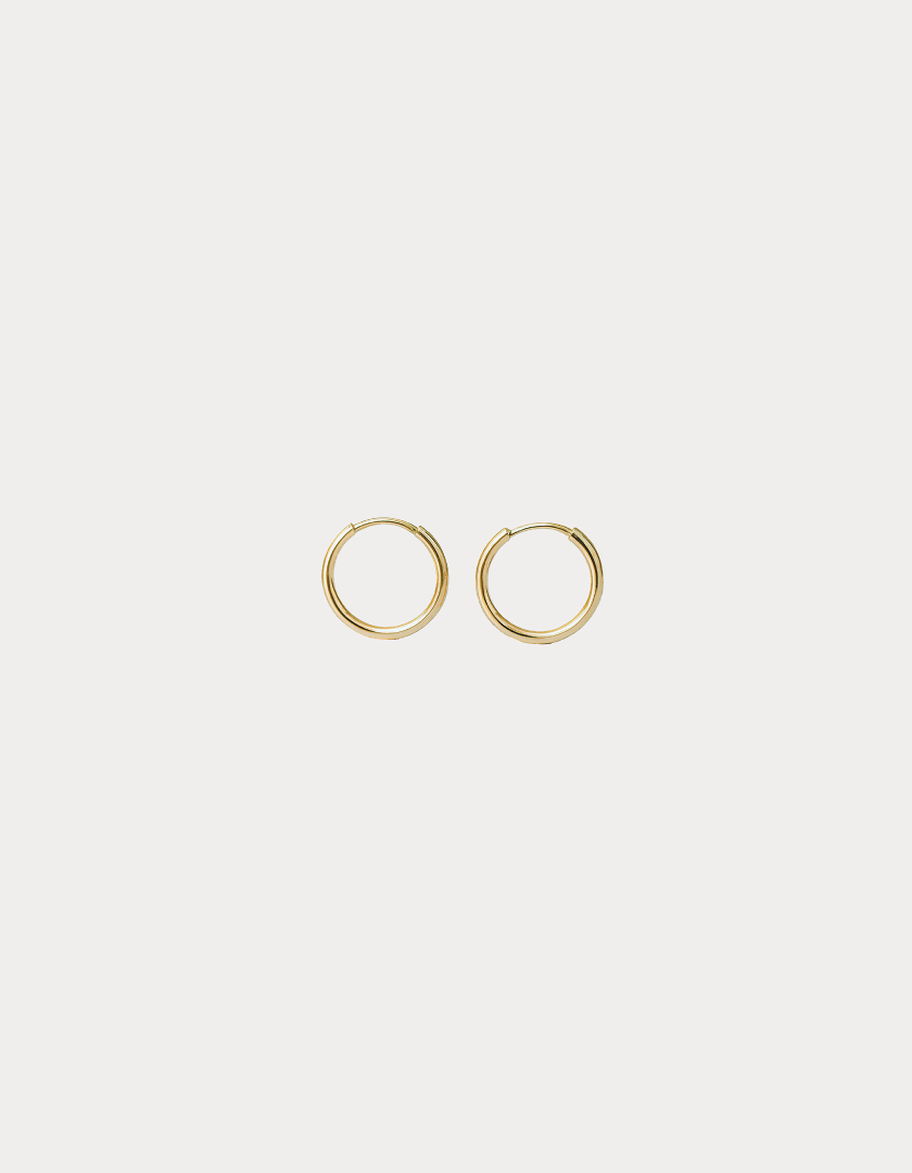 18k Gold Tiny Hoops