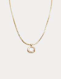 Moonstone Bezel Necklace