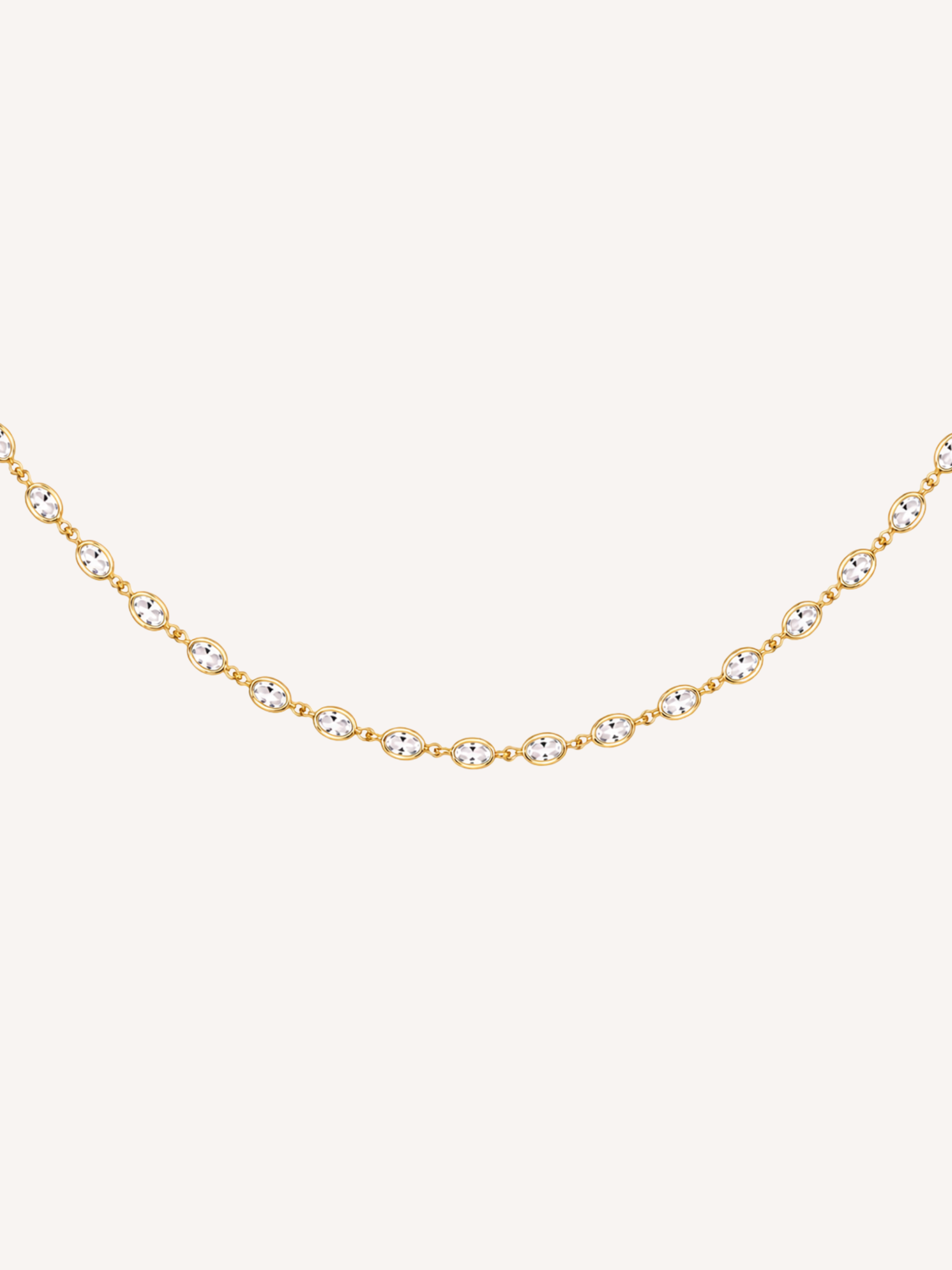 Oval Bezel Necklace