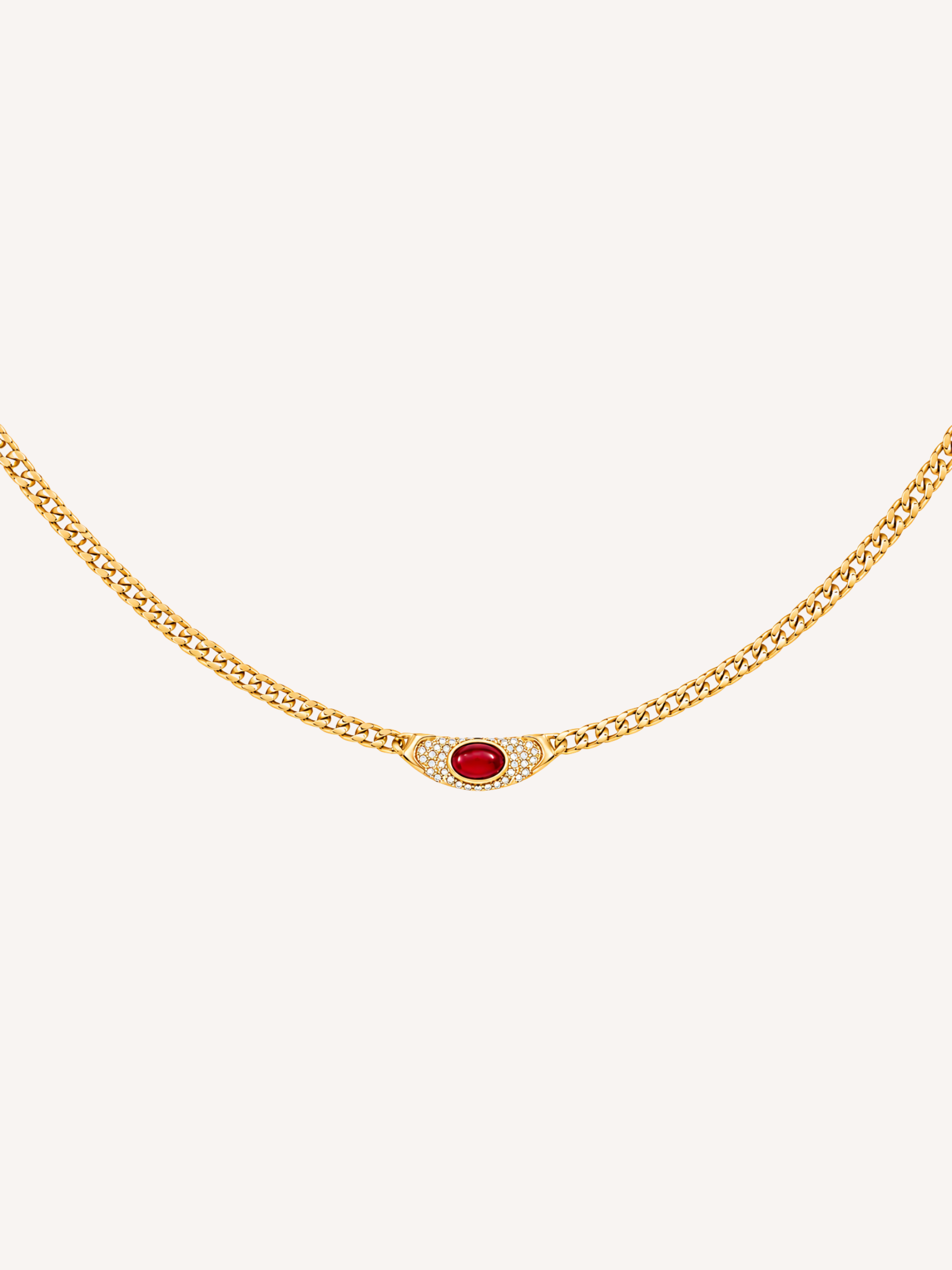 Pave Red Necklace