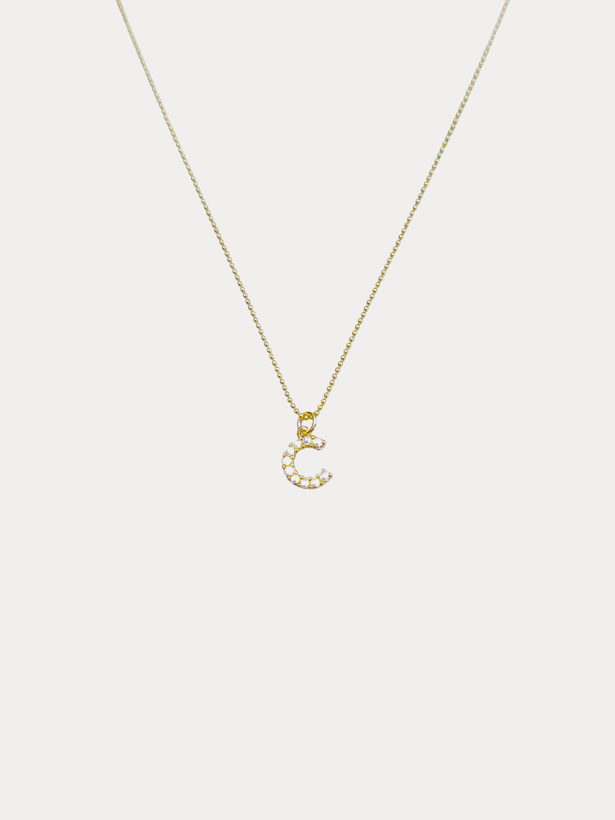 gold filled pearl initial necklace dainty personalized letter pendant