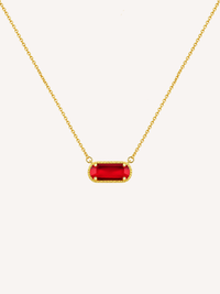 Red Bezel Necklace